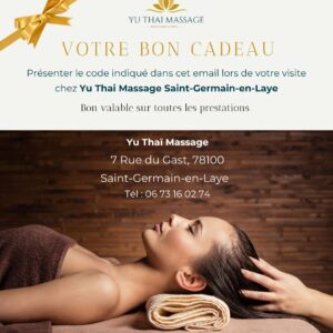 Yu Thai massage bon cadeau st germain15 x 16 cm